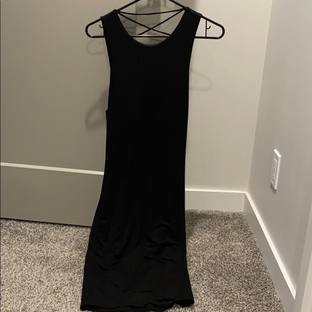 Black midi dress